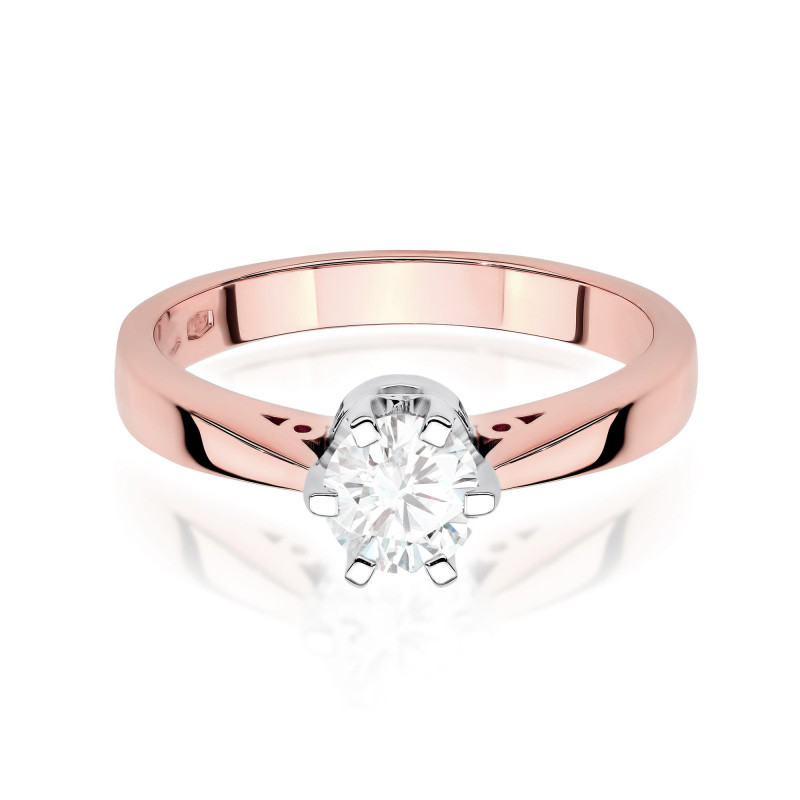 Pierścionek W0234 Diament Laboratoryjny 1,00ct różowe złoto