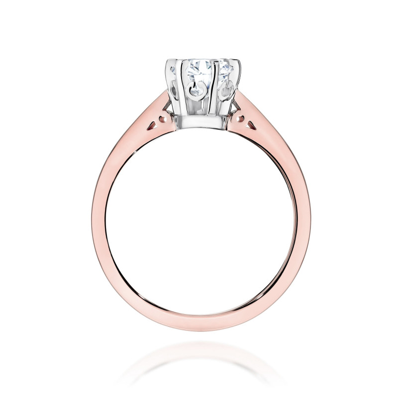 Pierścionek W0234 Diament Laboratoryjny 1,00ct różowe złoto