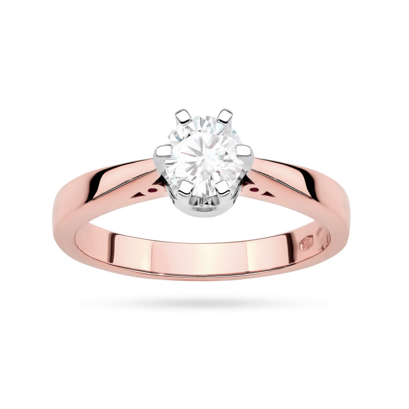 Pierścionek W0234 Diament Laboratoryjny 1,00ct różowe złoto