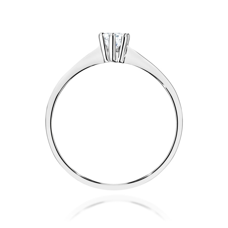 Pierścionek W0256 Diament Laboratoryjny 0,15ct białe złoto