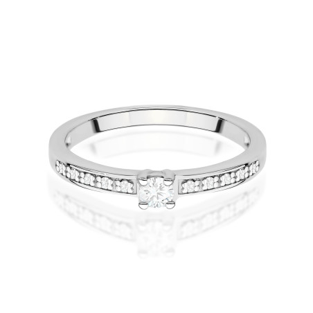 Pierścionek W0288 Diament Laboratoryjny 0,08ct białe złoto