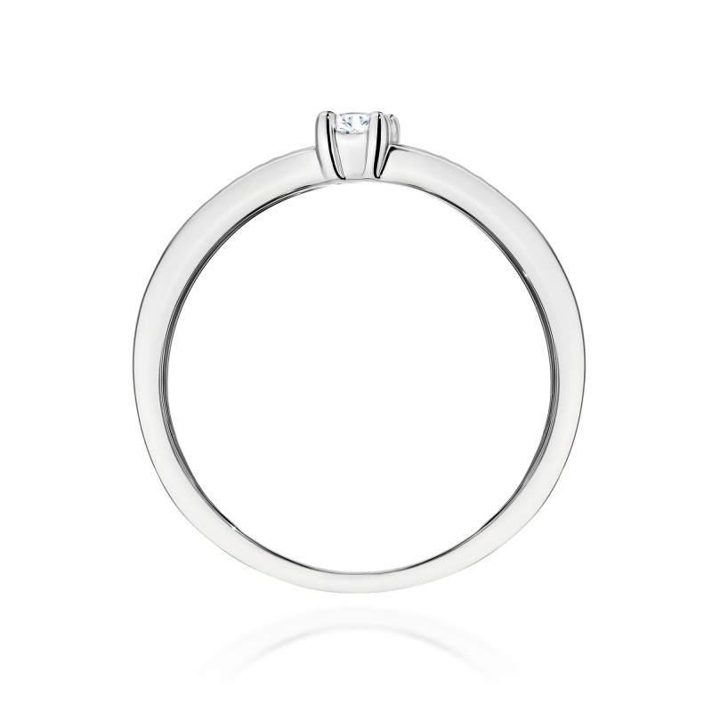 Pierścionek W0288 Diament Laboratoryjny 0,08ct białe złoto