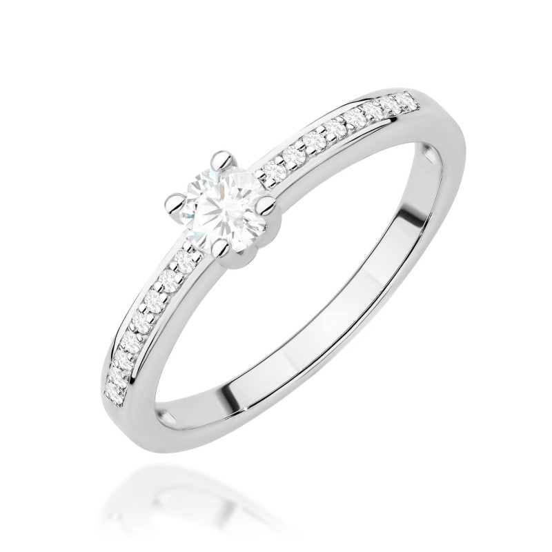 Pierścionek W0288 Diament Laboratoryjny 0,20ct białe złoto