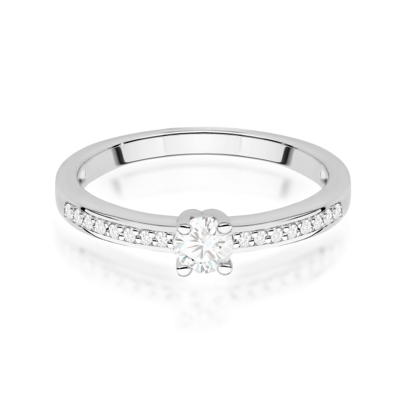 Pierścionek W0288 Diament Laboratoryjny 0,20ct białe złoto