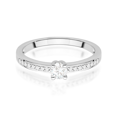 Pierścionek W0288 Diament Laboratoryjny 0,20ct białe złoto