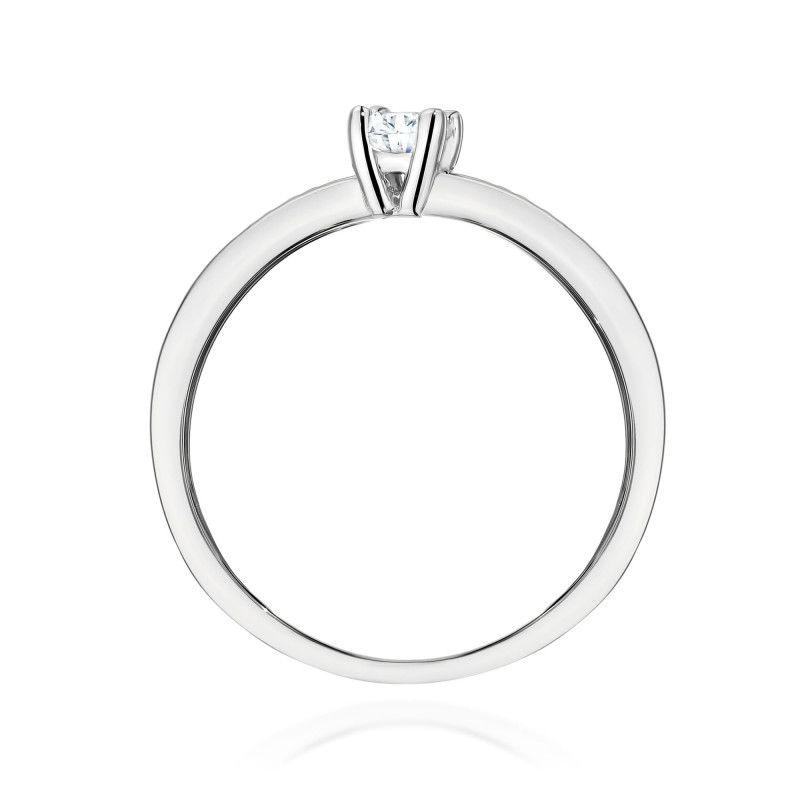 Pierścionek W0288 Diament Laboratoryjny 0,20ct białe złoto