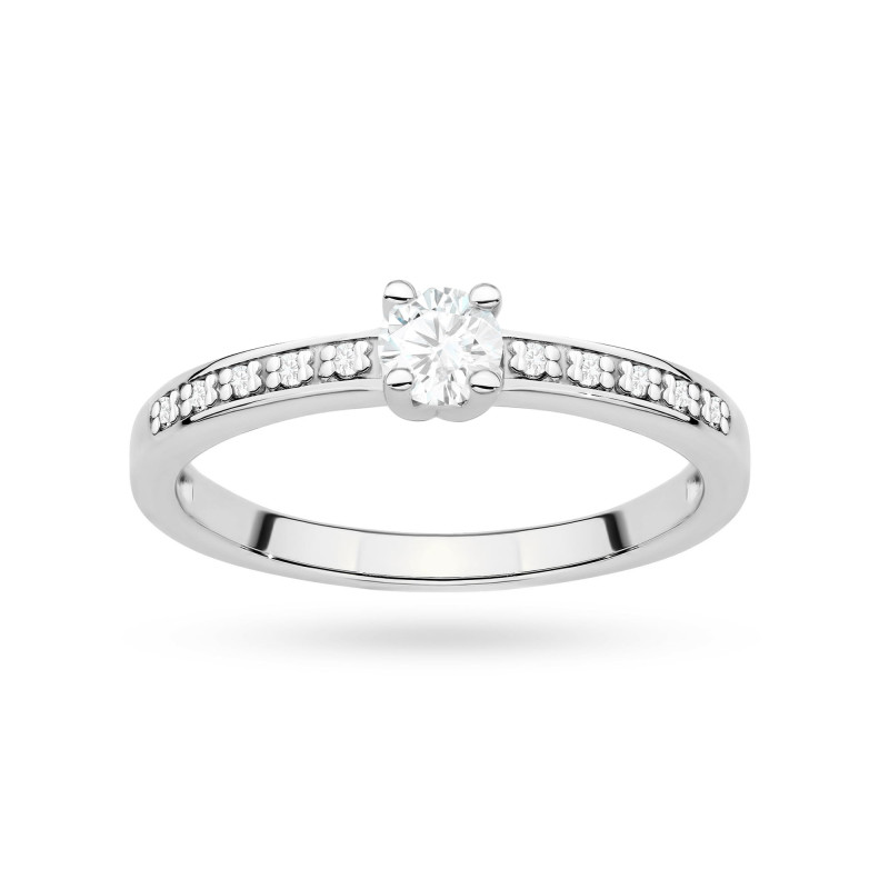 Pierścionek W0288 Diament Laboratoryjny 0,20ct białe złoto