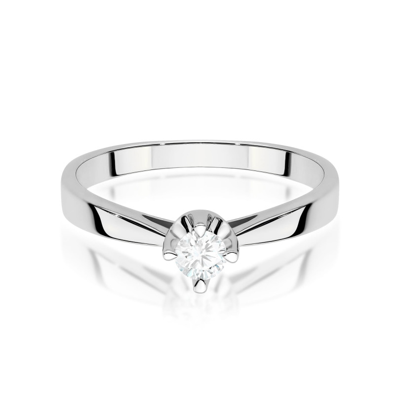 Pierścionek W0293 Diament Laboratoryjny 0,20ct białe złoto