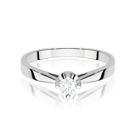 Pierścionek W0293 Diament Laboratoryjny 0,20ct białe złoto