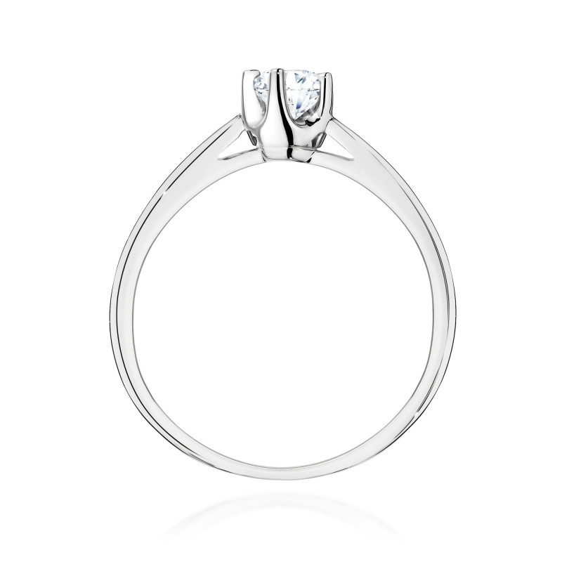 Pierścionek W0293 Diament Laboratoryjny 0,20ct białe złoto