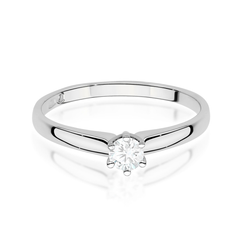 Pierścionek W0317 Diament Laboratoryjny 0,20ct białe złoto