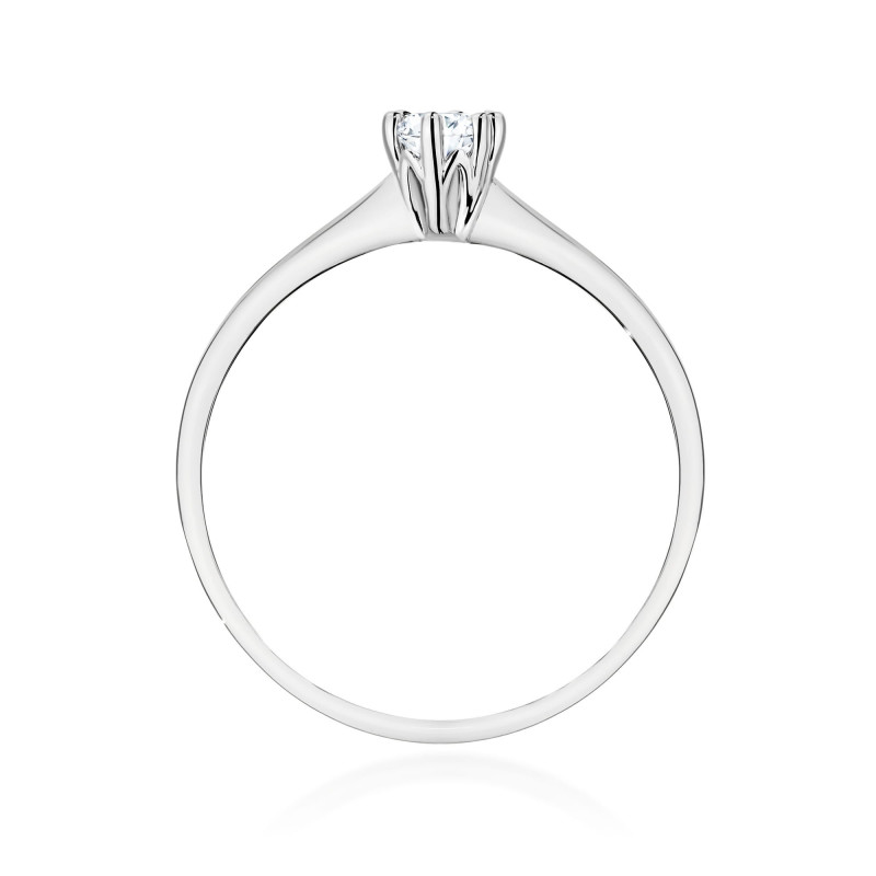 Pierścionek W0317 Diament Laboratoryjny 0,20ct białe złoto