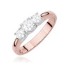 Pierścionek W0344 Diament Laboratoryjny 0,25ct różowe złoto