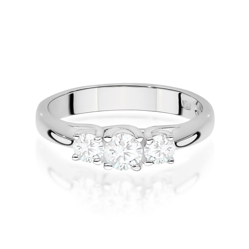 Pierścionek W0344 Diament Laboratoryjny 0,25ct białe złoto