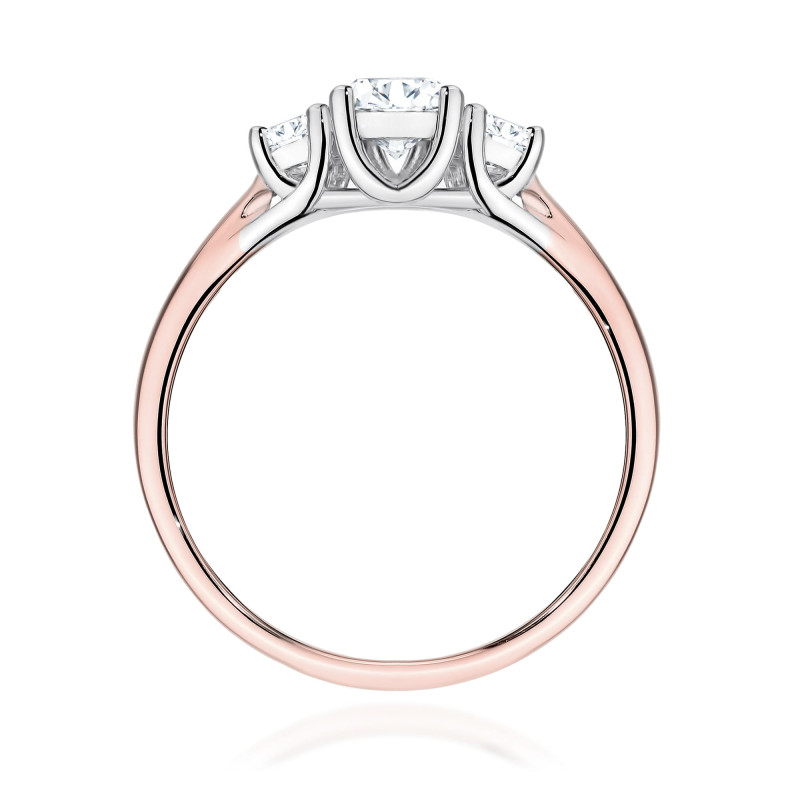 Pierścionek W0344 Diament Laboratoryjny 0,25ct różowe złoto