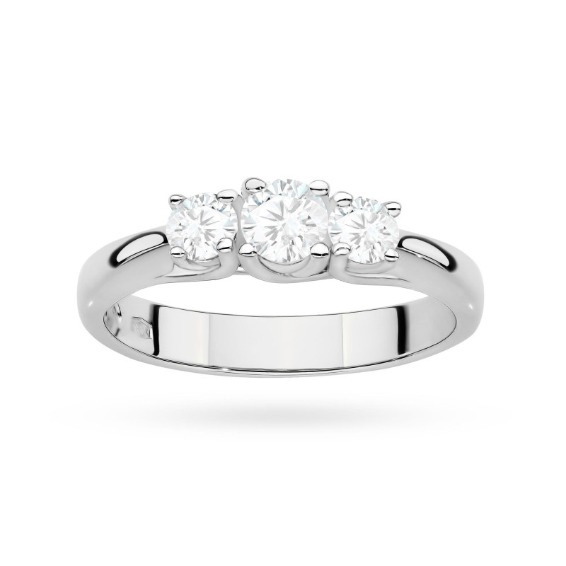 Pierścionek W0344 Diament Laboratoryjny 0,25ct białe złoto