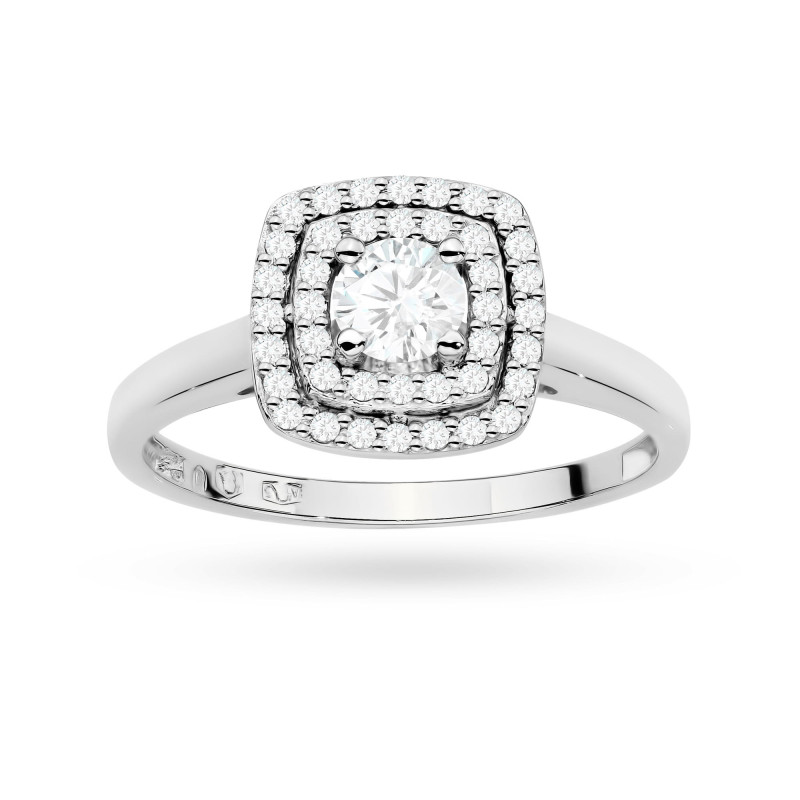Pierścionek W0345 Diament Laboratoryjny 0,30ct białe złoto