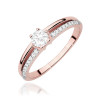 Pierścionek W0355 Diament Laboratoryjny 0,30ct różowe złoto