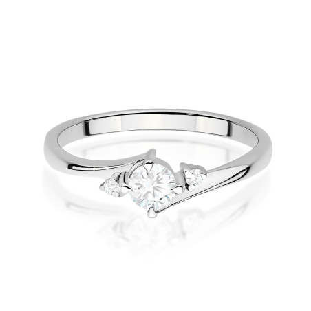 Pierścionek W0346 Diament Laboratoryjny 0,25ct białe złoto