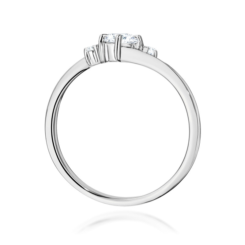Pierścionek W0346 Diament Laboratoryjny 0,25ct białe złoto