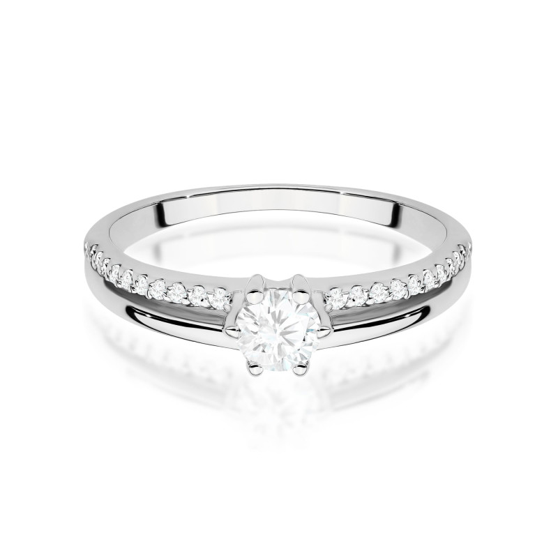 Pierścionek W0355 Diament Laboratoryjny 0,30ct białe złoto