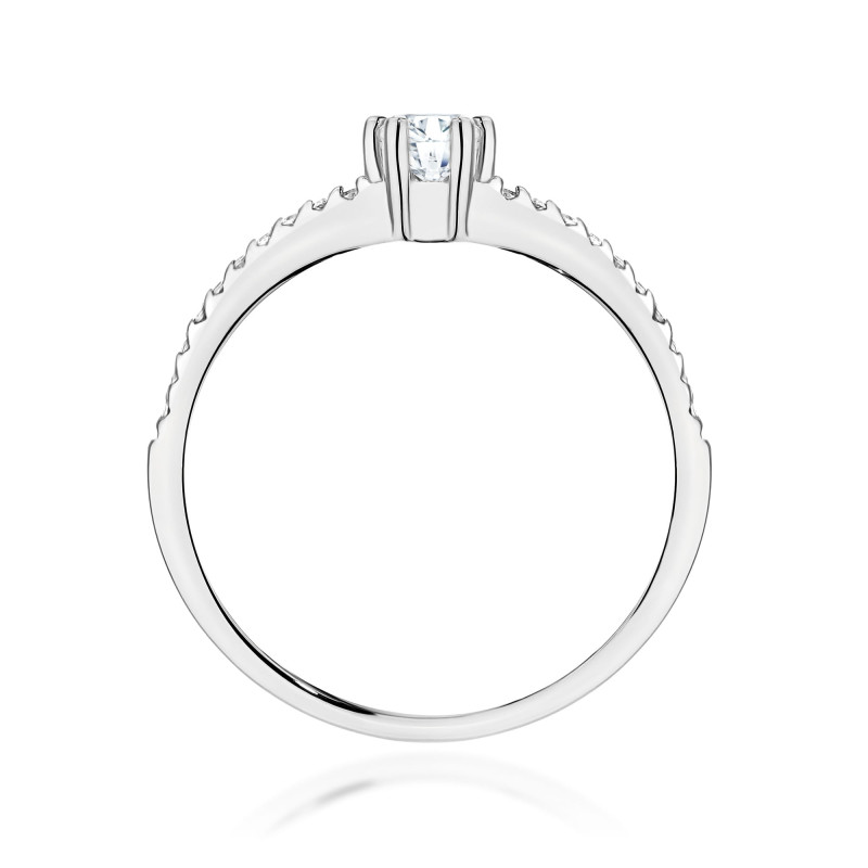 Pierścionek W0355 Diament Laboratoryjny 0,30ct białe złoto
