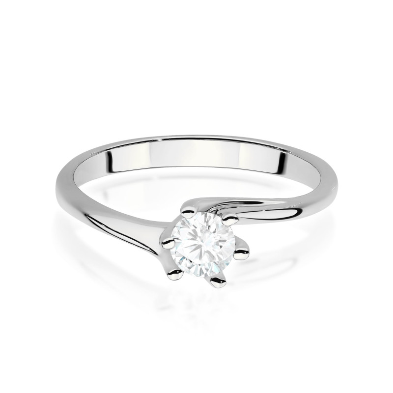 Pierścionek W0423 Diament Laboratoryjny 0,50ct białe złoto