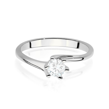 Pierścionek W0423 Diament Laboratoryjny 0,50ct białe złoto