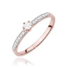 Pierścionek W0459 Diament Laboratoryjny 0,10ct różowe złoto