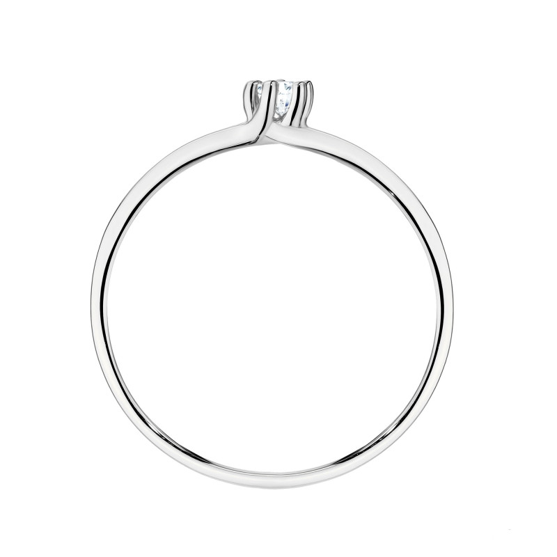 Pierścionek W0459 Diament Laboratoryjny 0,10ct białe złoto