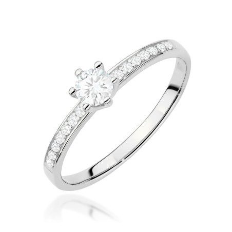 Pierścionek W0459 Diament Laboratoryjny 0,25ct białe złoto