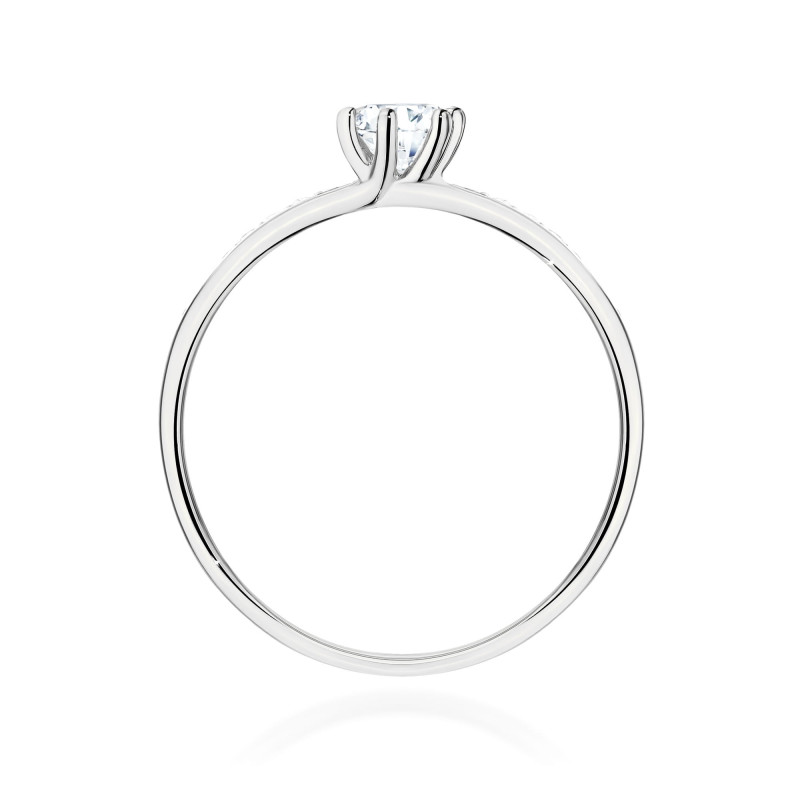 Pierścionek W0459 Diament Laboratoryjny 0,25ct białe złoto