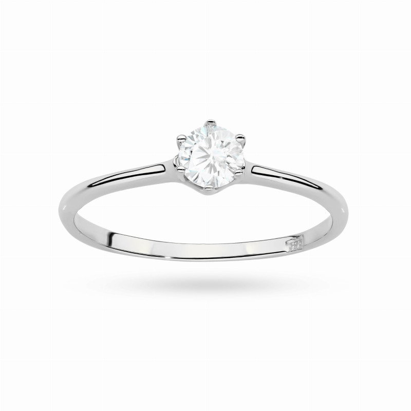 Pierścionek W0499 Diament Laboratoryjny 0,25ct białe złoto