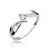 Pierścionek W191B Diament 0,08ct białe złoto