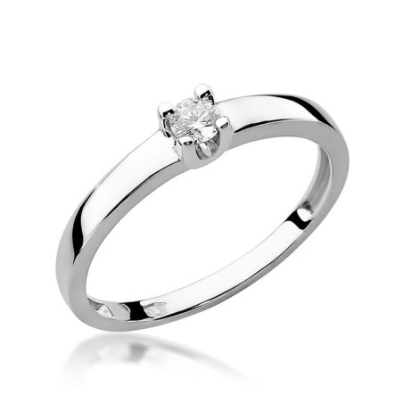 Pierścionek W225 Diament 0,12ct białe złoto