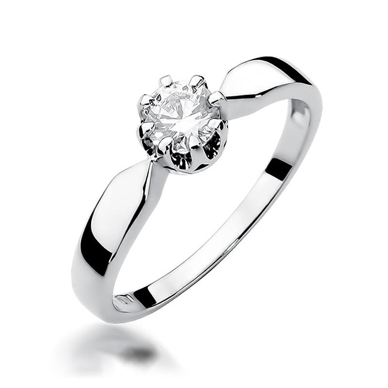 Pierścionek W228 2 Diament 0,50ct białe złoto