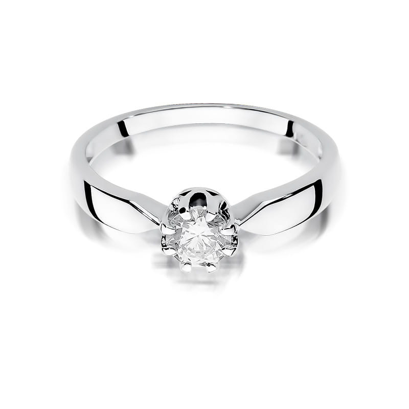 Pierścionek W228 2 Diament 0,50ct białe złoto