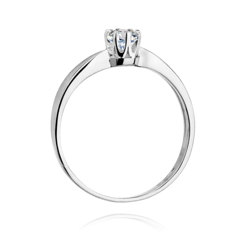 Pierścionek W228 2 Diament 0,50ct białe złoto