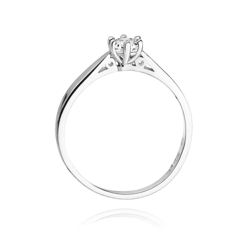 Pierścionek W229B Diament 0,20ct białe złoto