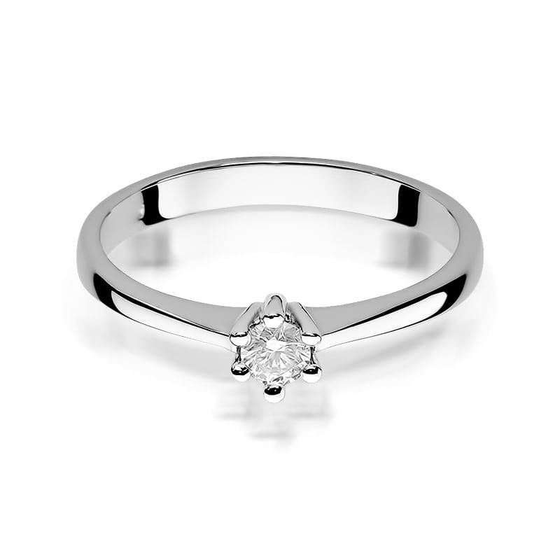 Pierścionek W256 Diament 0,20ct białe złoto