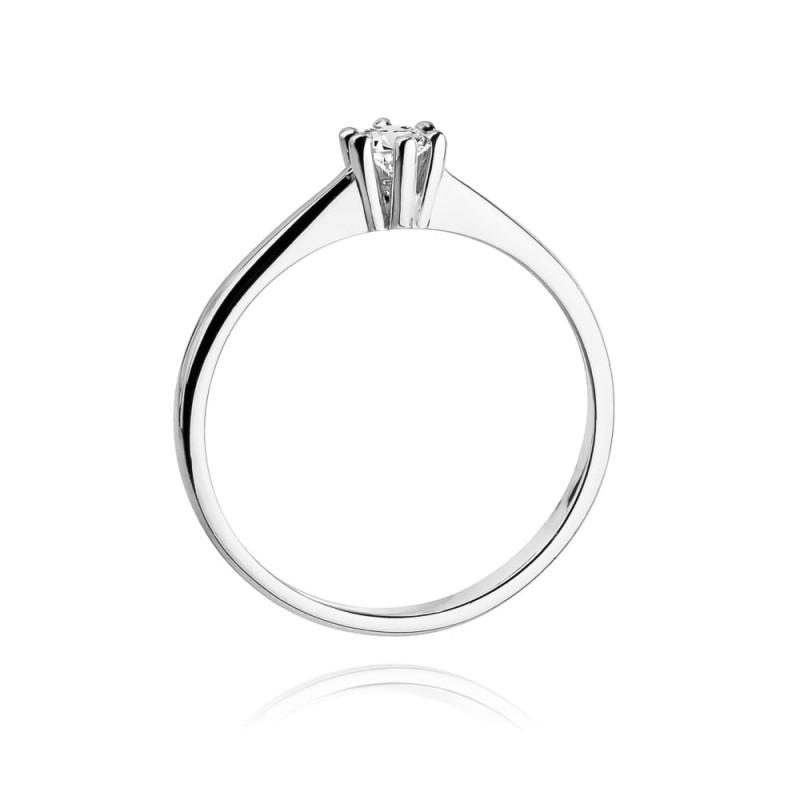 Pierścionek W256 Diament 0,20ct białe złoto