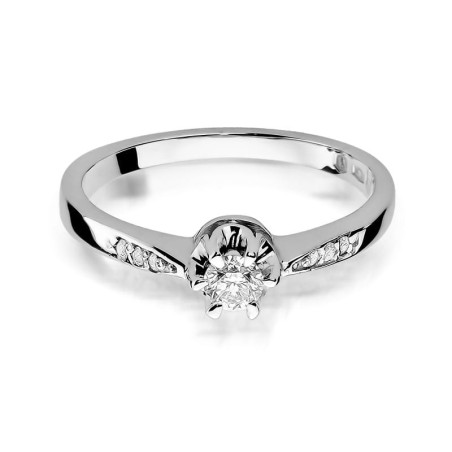 Pierścionek W291 Diament 0,23ct białe złoto