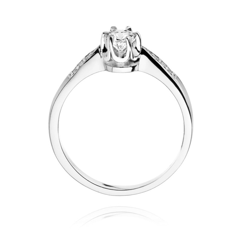 Pierścionek W291 Diament 0,23ct białe złoto