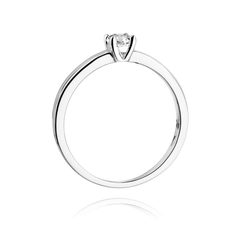 Pierścionek W292 Diament 0,15ct białe złoto