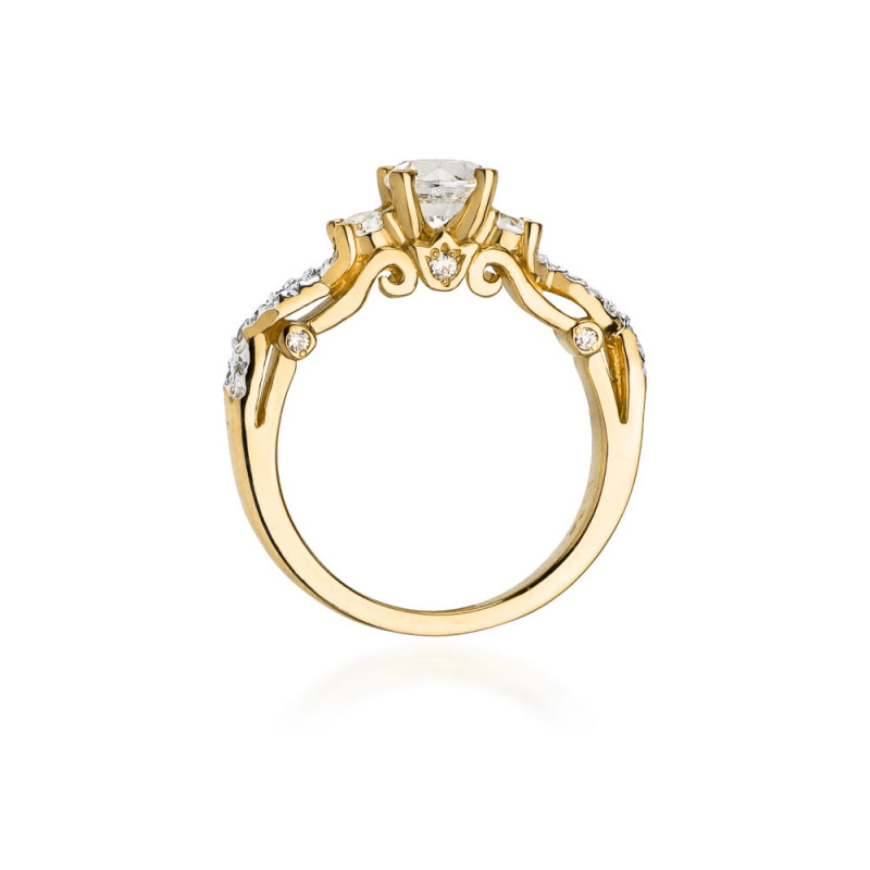 "Pierścionek W023 Diament 0,50ct Żółte Złoto | Daimana.pl - Najw