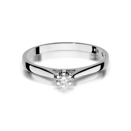 Pierścionek W311 Diament 0,10ct białe złoto