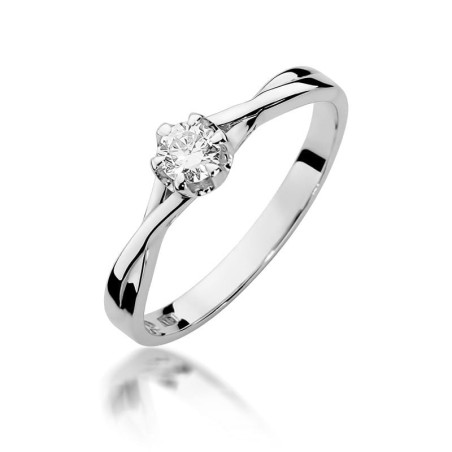 Pierścionek W340B Diament 0,20ct białe złoto