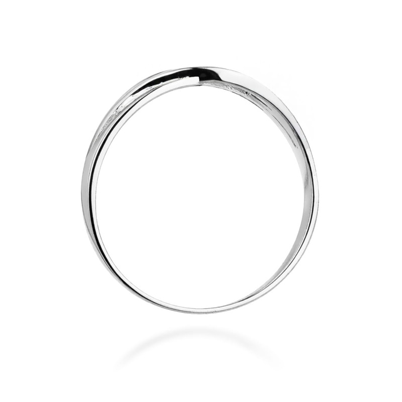 Pierścionek W156 Diament 0,04ct białe złoto