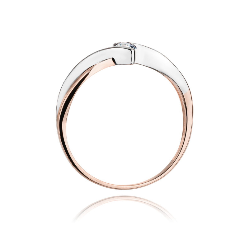 Pierścionek W191B Diament 0,08ct różowe złoto