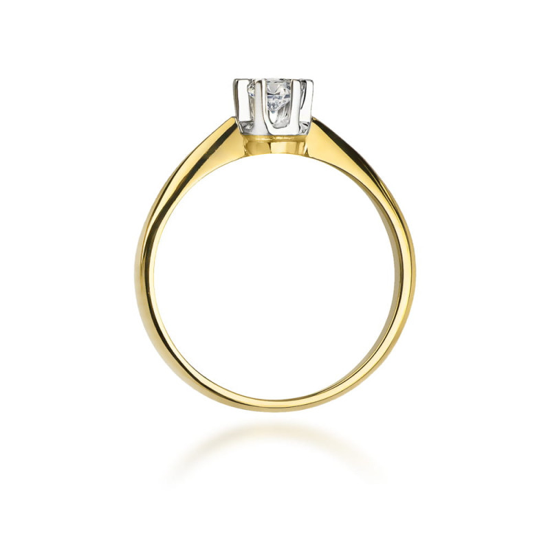 "Pierścionek W036 Diament 0,23ct - Żółte Złoto | Daimana.pl"